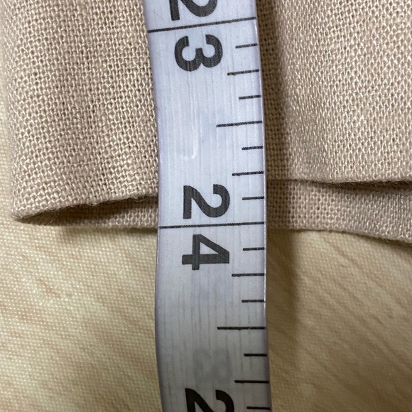 Ann Taylor Factory Beige Pull on Pants Linen Blend Pockets Size M Petite - Picture 7 of 7